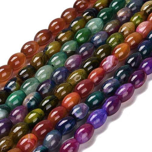 Natural Agate Beads Strands G-B079-E01-01-1