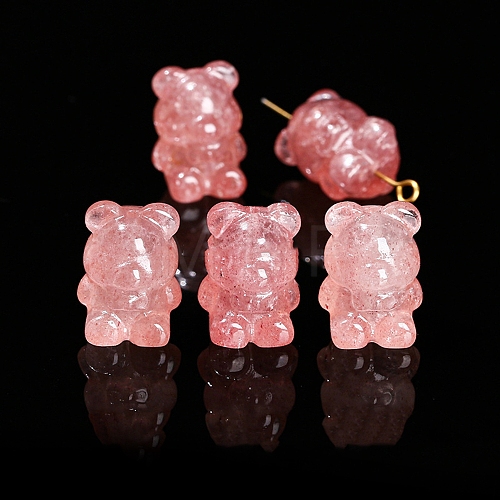 Natural Strawberry Quartz Carved Beads PW-WGC28A1-01-1