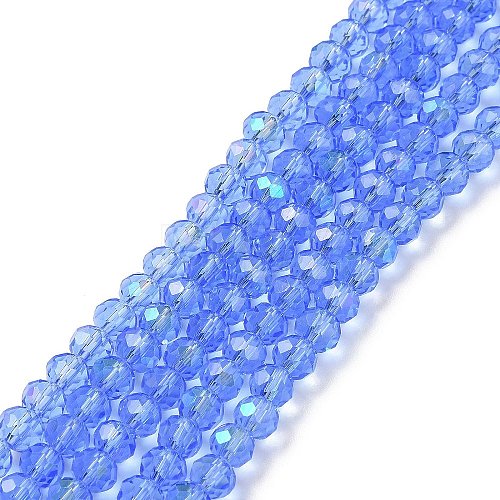 Electroplate Glass Beads Strands EGLA-A034-T3mm-L04-1