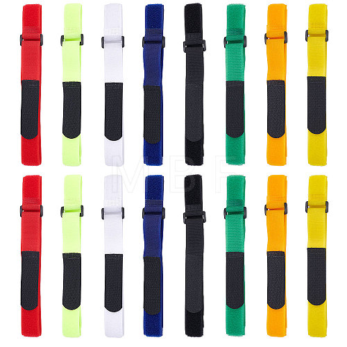 SUPERFINDING 16Pcs 8 Color Reusable Nylon Cable Ties FIND-FH0002-20-1