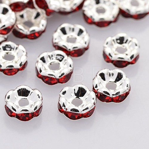 Brass Rhinestone Spacer Beads RB-A014-L6mm-21S-1