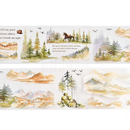 Mountain Forest Waterproof PET Decorative Stickers DIY-Q052-03E-1