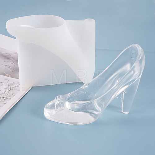 3D High-heeled Shoes Silicone Molds DIY-K017-02-1