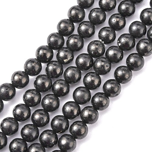 Natural Coal Quartz Beads Strands G-N141-6-1