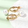 304 Stainless Steel Stud Dangle Earrings EJEW-E618-01G-2