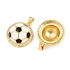 Brass Micro Pave Clear Cubic Zirconia Pendants CU-CBA765C-04A-G-2