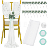 16Pcs Silk Cloth & Plastic Artificial Eucalyptus Leaves AJEW-NB0009-15A-1