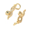 Brass Micro Pave Cubic Zirconia Pendants KK-U056-48G-2