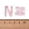 UV Plating Transparent Acrylic European Beads OACR-M027-02N-01-3