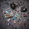 Craftdady 36Pcs 18 Styles Baking Painted Alloy Pendants FIND-CD0001-02-15