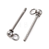 202 Stainless Steel Ball Stud Earring Findings STAS-F141-06P-2mm-2