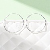 925 Sterling Silver Huggie Hoop Earrings EJEW-C179-05B-S-3