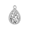 Brass Micro Pave Cubic Zirconia Pendants FIND-PW0025-01C-03-1