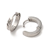 Non-Tarnish 304 Stainless Steel Grooved Hoop Earrings EJEW-P255-03P-2