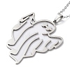 Non-Tarnish 201 Stainless Steel Hollow Ghost Pendant Necklace with Cable Chains NJEW-Q317-08P-3