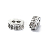 Rack Plating Brass Micro Pave Clear Cubic Zirconia Beads KK-U014-02P-1