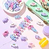 40Pcs UV Plating Opaque Acrylic Beads PACR-CJ0001-51-5