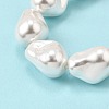Electroplate Porcelain Imitation Pearl Beads Strands PORC-K009-01C-3