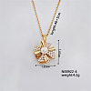 Elegant Vintage Windmill Brass Micro Pave Cubic Zirconia Pendant Necklaces OX5726-4-1