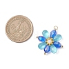 Glass Beaded Pendants PALLOY-MZ01186-02-2