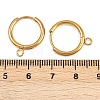 304 Stainless Steel Hoop Earring Findings STAS-B095-01G-3