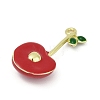 Cherry Brass Enamel Pendants KK-G526-06G-2