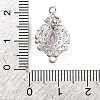 Brass Pave Cubic Zirconia Connector Charms KK-Z051-04P-02-3