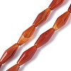 Dyed & Heated Natural Carnelian Beads Strands G-Q019-A03-2