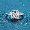 925 Sterling Silver Micro Pave Cubic Zirconia Finger Rings for Women WG8E258-14-2