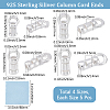 20Pcs 4 Styles 925 Sterling Silver Cord Ends STER-BBC0009-60-2