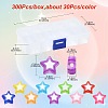 300Pcs 10 Colors Star Acrylic Beads TACR-YW0001-93-2