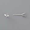 304 Stainless Steel Prong Earring Settings X-STAS-O098-06S-03-2
