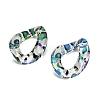 UV Plating Printed Transparent Acrylic Beads AC-CBAEEF4-22-2