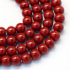 Baking Painted Glass Pearl Bead Strands HY-Q003-3mm-35-1