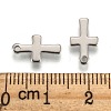 Tarnish Resistant Stainless Steel Tiny Cross Charms STAS-Q168-07-3