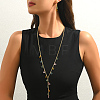 Alloy Plastic Teardrop Charms Earrings & Necklaces Sets for Women EK3257-4