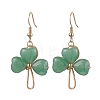 Natural Green Aventurine Pendants Dangle Earrings EJEW-JF02785-01-1