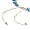 Natural Apatite Chip Nylon Braided Beaded Bracelet Making AJEW-JB01296-07-3