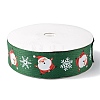 1 Roll Christmas Printed Polyester Grosgrain Ribbons OCOR-YW0001-05B-2