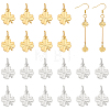 40Pcs 2 Colors Brass Charms KK-BC0014-04-1