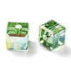 Electroplate Transparent Glass Beads EGLA-B003-01A-06-1