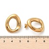 304 Stainless Steel Oval Stud Earrings EJEW-M073-06G-3