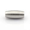 304 Stainless Steel Matte Surface Magnetic Clasps with Glue-in Ends STAS-O042-A-12-2