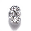 Alloy Rhinestone Slide Charms PALLOY-WH0065-28J-1