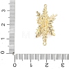 Brass Links Connector Charms KK-G601-06G-02-3