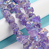 1 Strand Electroplated Natural Quartz Beads Strands G-PA0001-18E-3