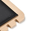 12-Slot Bamboo L-Shaped Necklace Organizer Display Stands with Imitation Leather Mat NDIS-F005-01B-4