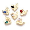 Alloy Rhinestone Pendants FIND-N008-10KCG-1