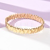 Valentine's Day 304 Stainless Steel Heart Open Hinged Cuff Bangles for Women SA-CBA7A40-07G-2