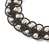 Adjustable Synthetic Non-magnetic Hematite Beads Braided Bead Bracelets for Women BJEW-JB12919-4